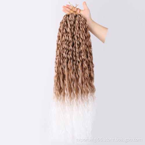 Ocean Wave Braiding Hair Extensions Crochet Braids Synthetic Hair Hawaii Afro Curl Ombre Curly Blonde Water Wave Braid For Women